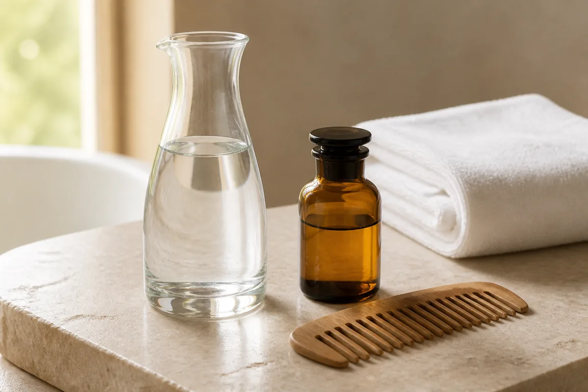 Rinçage au vinaigre pour cheveux : dilution et protocole